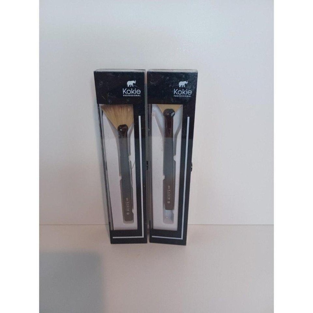 2 x Kokie Professional Large Shadow Brush BR602 w/Hardback Case‎